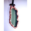 `Natures Gifts`  Handmade Copper electroformed pendant with genuine `Mtorolite` stone. Ref. NG-16