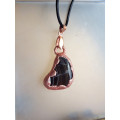 `Natures Gifts`  Handmade Copper electroformed pendant with genuine Banded Agate Ref. NG-14