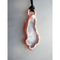 `Natures Gifts`  Handmade Copper electroformed pendant with genuine Tourmaline in Quartz Ref. NG-13