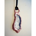 `Natures Gifts`  Handmade Copper electroformed pendant with genuine Tourmaline in Quartz Ref. NG-13