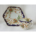 Antique  gilded porcelain transfer ware and hand embellished Cup and Saucer Ref. C-105