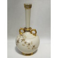A 19th century Royal Worcester Bud Vase, decorated with gilded foliate sprays Dated 1885. Ref OR/43