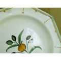 A pair of French provincial faience Botanical plates. 19thCentury. Ref. P/97A+97B