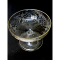 Antique Georgian Engraved hand blown Glass Compote/Centre piece. Ref.GL/9