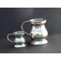 Two antique Victorian Pewter ale or spirit measures. Circa 1850-1890 Ref. MA36