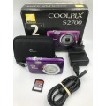 Nikon Coolpix S2700 Compact Digital Camera (Purple)
