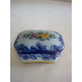 Vestal Alcobaca Hand Painted Pottery Trinket Dish (Portugal)