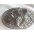 Pair of Bronze Cast Lion Head Medallions