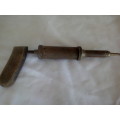 Vintage Brass/Wood Grease Gun