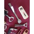 Joblot of assorted used Bottle Openers & Bar Accessories