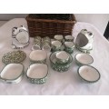 `The Potter` Assorted Ceramics in Wicker Basket