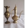 Antique small Brass Vases