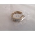 Gold Plated Diamante Ring Size 9