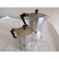 Set of Vintage Aluminium French Coffee Percolators