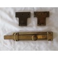 Vintage Solid Brass Door Lock and Hinges