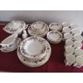 Vintage Wedgwood Bone China Dinner Service `Hathaway Rose` Pattern