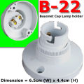 B22 Bayonet Cap: Standard size Lamp / Light Bulb Holder / Socket Holder. Collections Are Allowed.