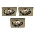 Downlight Fittings: Square Antique Bronze + Tilt Function. Collections allowed