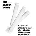 LED Batten Tube Lights: Ultra Slim Modern Design Complete With Fittings. Collections are allowed.