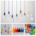 Silicone Colourful Ceiling Pendant E27 Lamp Holder DIY Ceiling. Collections are allowed