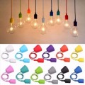 Silicone Colourful Ceiling Pendant E27 Lamp Holder DIY Ceiling. Collections are allowed
