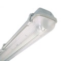 LED T8 FLUORESCENT TUBE FITTING: WEATHERPROOF SINGLE CLOSED CHANNEL 4ft 1200mm. Collections allowed