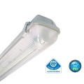 LED T8 FLUORESCENT TUBE FITTING: WEATHERPROOF SINGLE CLOSED CHANNEL 4ft 1200mm. Collections allowed