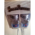 WESTERN PROVINCE RUGBY GLASS SALT and PEPPER GIFT PACK. Collections are allowed.