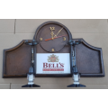 Bell`s Scotch Whisky Liquor Dispensers with a Clock and 2 Optic Sets. Brand New. Collections Allowed