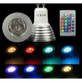 LED MULTI COLOUR RGB MAGIC SPOT/DOWN LIGHT BULB with REMOTE CONTROL. Collections are allowed.