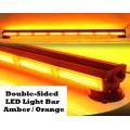 Orange Yellow Amber LED Double Side Strobe Flash Light Bar 45cm Magnetic Mounted. Collection Allowed