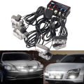 Cool White LED Flash Cluster Strobe Grille Lights 8x2 pces DC12V~32V. Collections are allowed.