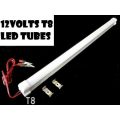 LED Fluorescent Tube Lights: Integrated 12V Clear Covers + Cables. Collections allowed