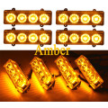 Amber Orange Yellow LED Flash Cluster Strobe Grille Lights 16LEDs (4x4pces). Collections allowed.