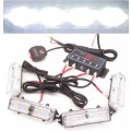 Cool White LED Strobe Flash Grille Cluster Lights 16LEDs (4x4pces of LEDs). Collections Are Allowed.
