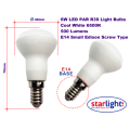 LED Light Bulbs: 6W R39 Series Reflector 185V~265V AC Cool White. Collections are allowed.
