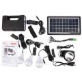 Portable Solar LED Mini Lighting Kit System with USB Port and More. Collections allowed.