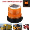 Solar LED Magnetic Beacon Strobe / Flash Light in Amber/Yellow/Orange. Collections are allowed.
