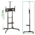 Mobile TV Trolley Tilt, Vertical Adjustment Stand Cart With Wheels And Shelves. Collections allowed