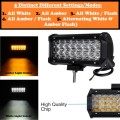 72W LED Light Bar Dual Colour White and Amber with Flashing Modes. Collections allowed