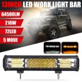 Construction Vehicle 216W LED Flash Light Bar Dual Colour White & Amber 5 Modes. Collections Allowed