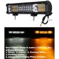 Construction Vehicle 216W LED Flash Light Bar Dual Colour White & Amber 5 Modes. Collections Allowed