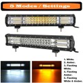 252W LED Strobe Flash Light Bar Dual Colour White and Amber with 5 Modes. Collections allowed