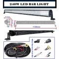Hunting/Off Road 240W 10~32V Hi-Power LED Auto LED Light Bar + Wire Harness Kit. Collections Allowed