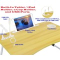 Laptop Table Stand with USB Large Ergonomic Design Foldable