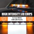 Amber + White Vehicle Strobe Flash COB LED Dual Colour Light Bar. Collections are allowed.