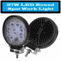 27W LED Auto Work Round Light Bar Spot Light Optical Lens  9~32V DC. Collections are allowed.