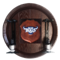 Blue Bulls Rugby Large Barrel End Liquor Dispensers with 2 Optic Sets. Brand New/Collections Allowed