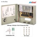 Power Supply Box with 4 Port Channels, Fuses, 10A and AC 110-220V to DC 12V. Collections are allowed