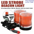 LED Magnetic Warning Strobe Flash Beacon Light Orange / Amber 12V/24V DC. Collections are allowed.